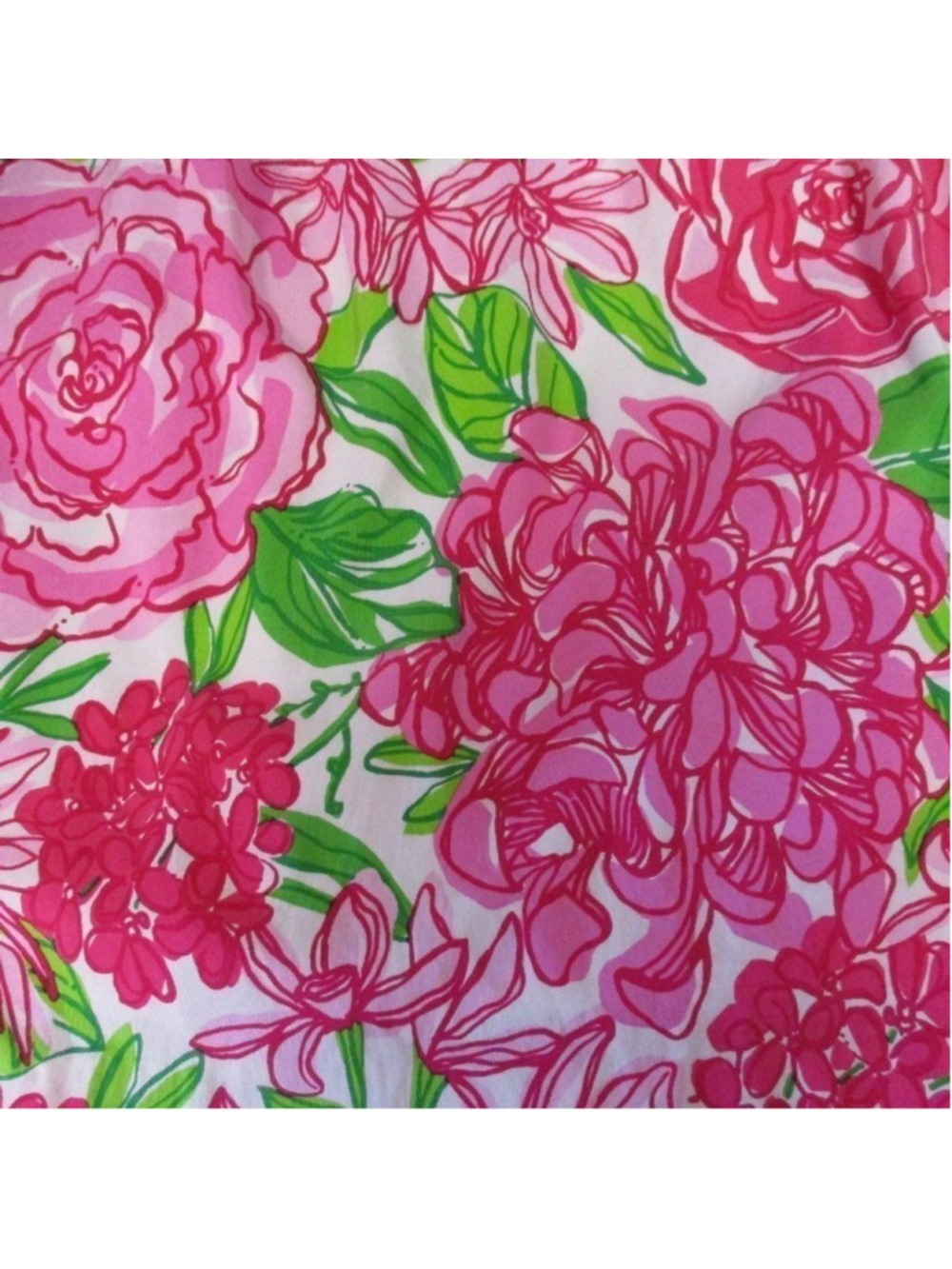 Lilly Pulitzer Pink Green Floral Dress 2 - Picture 5 of 6